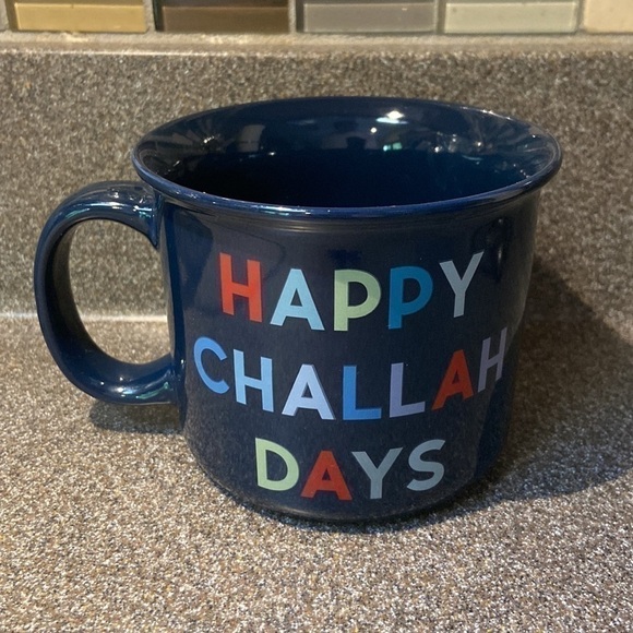 Happy Challah Days Hanukkah Wide Mouth Mug - Picture 2 of 3